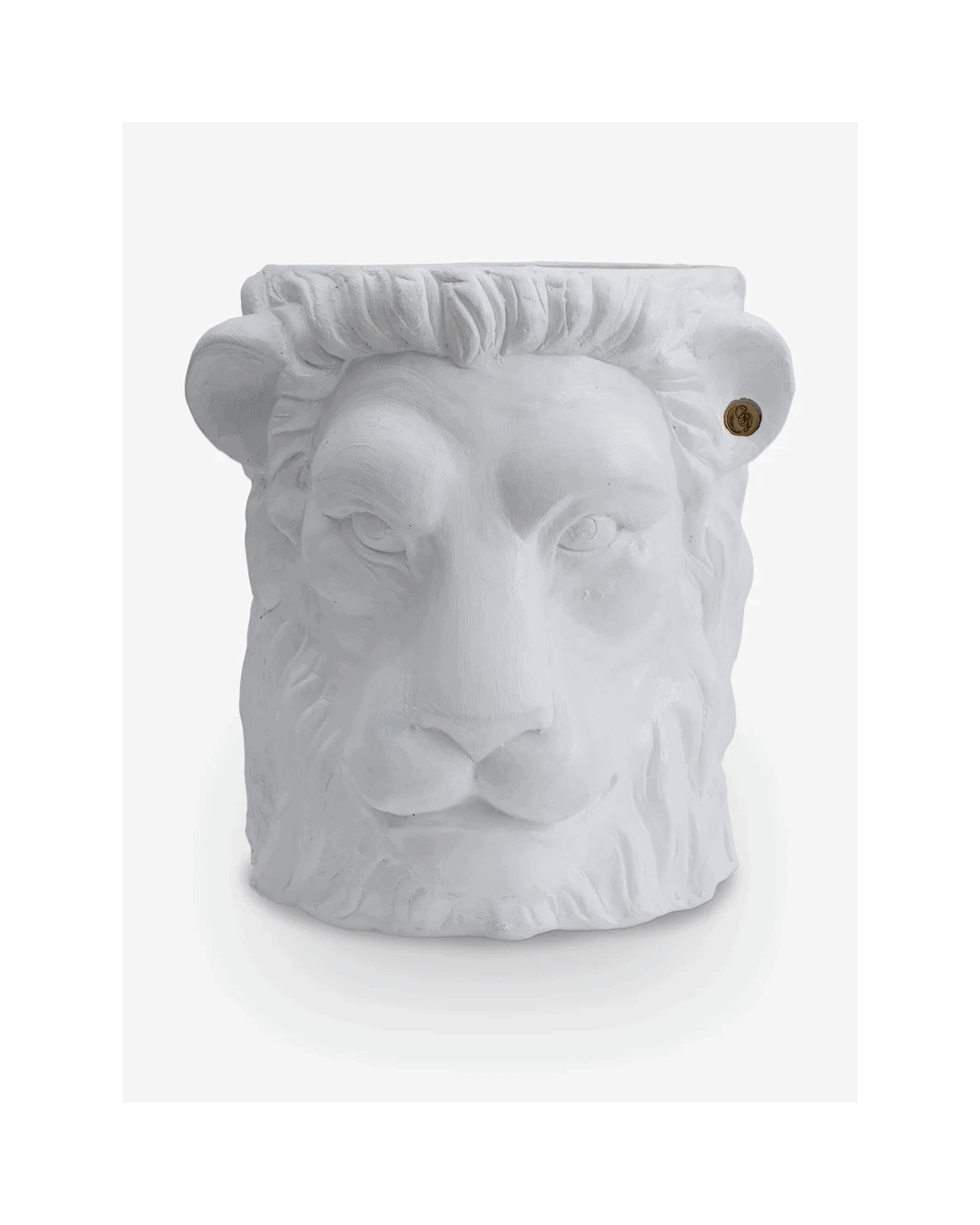 Lion Pot Big - White