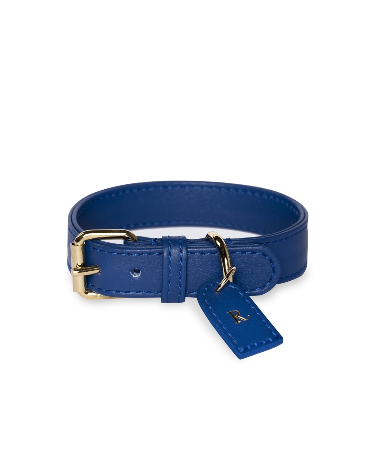 Collare in pelle blu royal Perro Collection